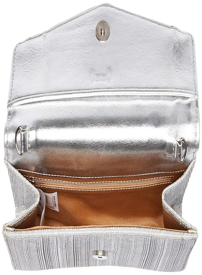 Caprese womens ERYKA C Large SILVER Clutch - Image 4